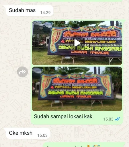 Pengiriman Papan Bunga Berahan Wetan Wedung