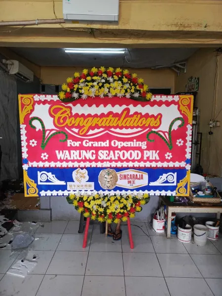 Papan Bunga Ucapan Selamat Berahan Wetan Wedung